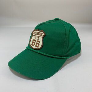 Route 66 Mens Vintage Basic Green Snapback Hat